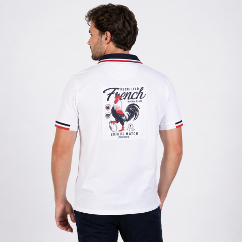 Polo MC Ruckfield homme blanc FRC - Grande Taille du S au 5XL