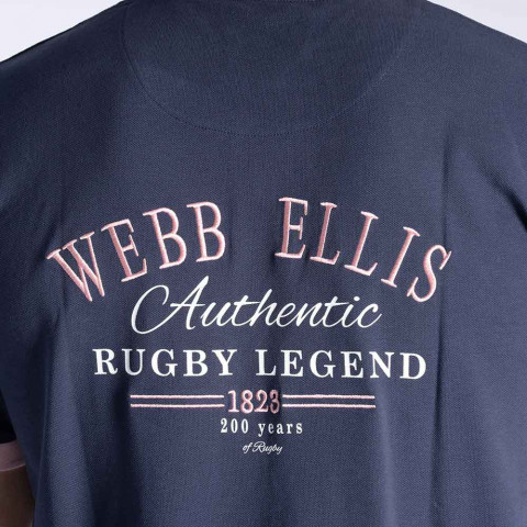 Polo WEBB ELLIS Rugby Legend bleu marine - Grande taille S à 4XL