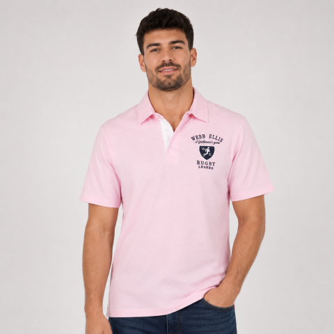 Polo MC Webb Ellis Rugby Legend rose – Grandes tailles S à 4XL