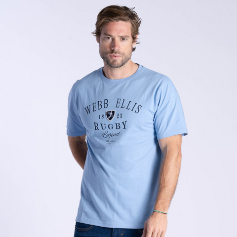 T-shirt WEBB ELLIS Rugby Legend bleu ciel