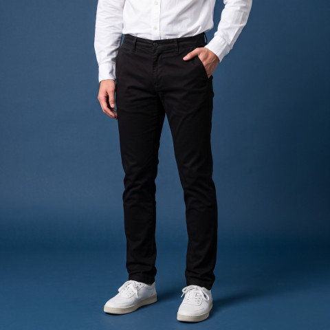 Pantalon chino noir Essentiel Ruckfield - GOTS