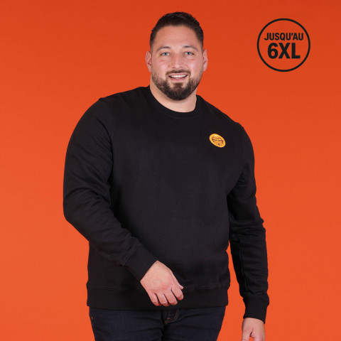 Sweat noir col rond Ruckfield Maori Rugby GOTS