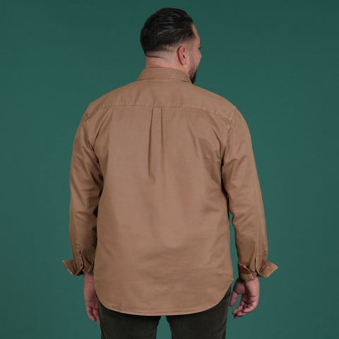 Surchemise beige foncé Autumn Rugby Camp - GOTS