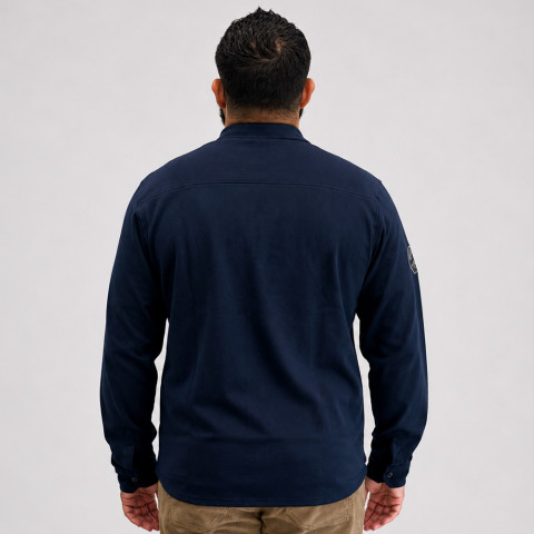 Chemise marine à manches longues Selected Rugby Ruckfield - GOTS