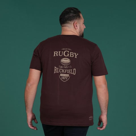 T-shirt bordeaux Ruckfield Selected Rugby - GOTS