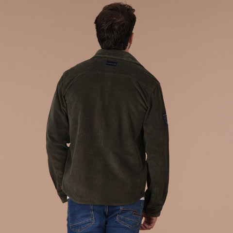 Veste en velours Ruckfield Le Club vert forêt - GOTS