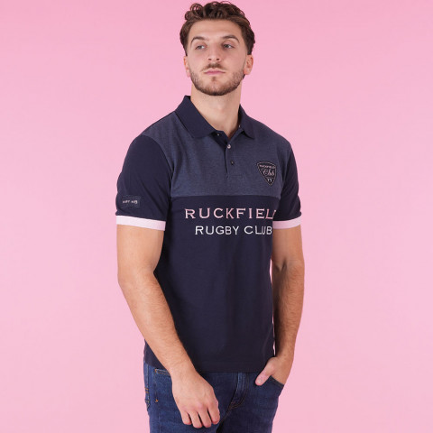 Polo bleu marine à manches courtes Ruckfield Rugby Club
