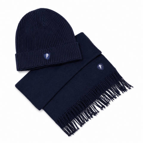 Pack bonnet & écharpe Ruckfield Le Club bleu marine