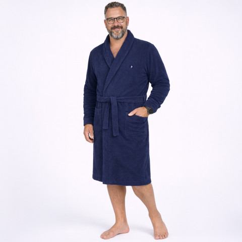 Peignoir de bain bleu marine Ruckfield