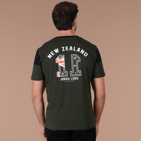 T-shirt kaki Jonah Lomu by Ruckfield