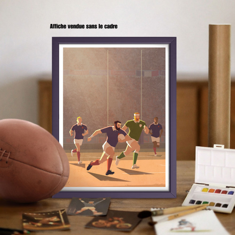 Affiche "Droit à l'en-but" 30 x 40 cm