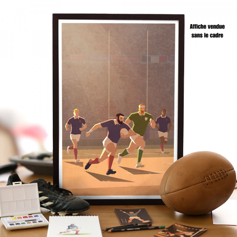 Affiche "Droit à l'en-but" 40 x 60 cm