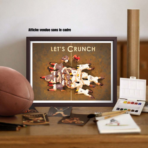 Affiche " Mêlée " 30 x 40 cm