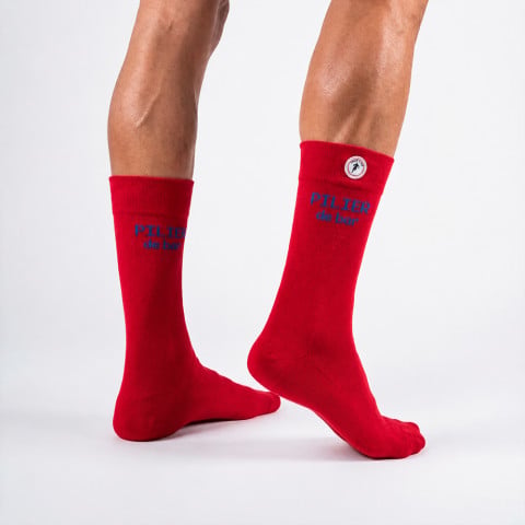 Chaussettes Ruckfield "Pilier de Bar" rouge