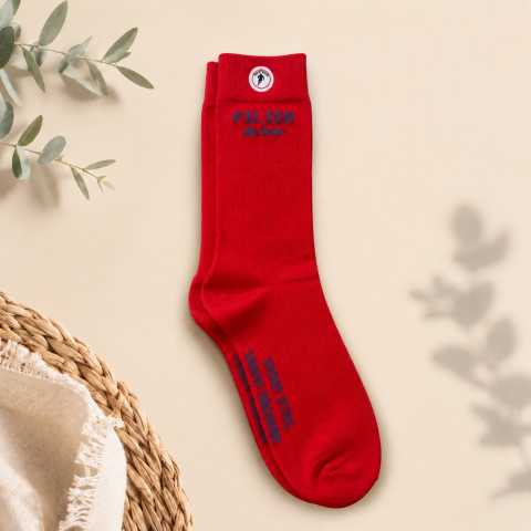 Chaussettes Ruckfield "Pilier de Bar" rouge