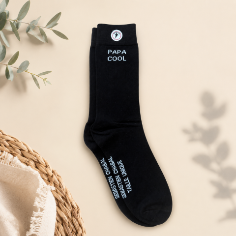 Chaussettes Ruckfield "Papa Cool" noir