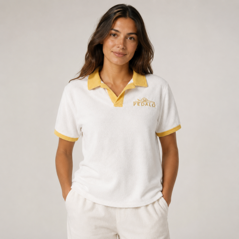 Polo Jaune Éponge Femme