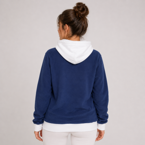 Sweat Éponge Bleu Marine Femme