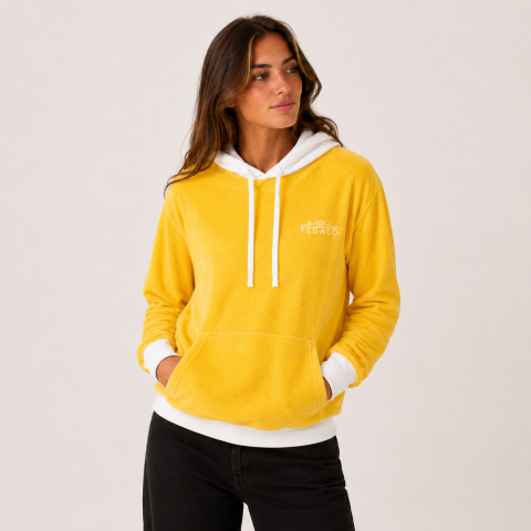 Sweat Éponge Jaune Femme