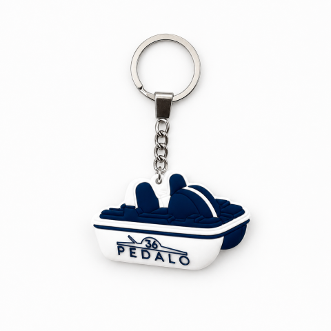 Porte-Clés Mini Pédalo Bleu Marine