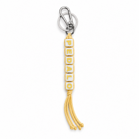 Porte-Clés Perles Jaune Pédalo