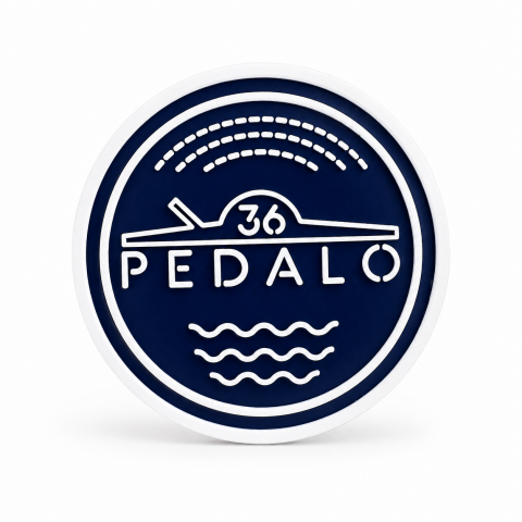 Magnet Rond Logo Pédalo Bleu marine
