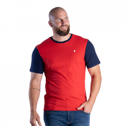T-shirt Ruckfield rouge bi-colore