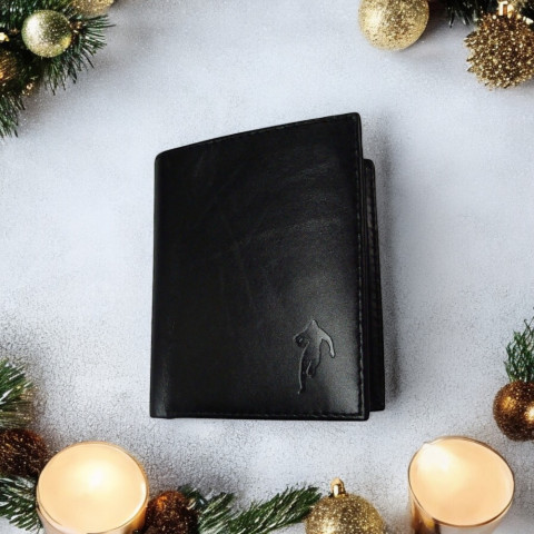 Portefeuille en cuir noir Ruckfield