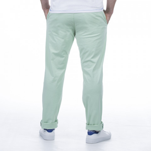 Pantalon chino vert d'eau