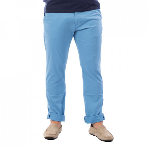 Pantalon homme chino bleu