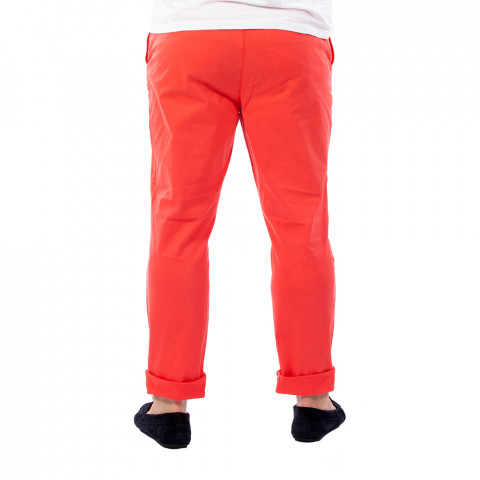 Pantalon homme chino rouge