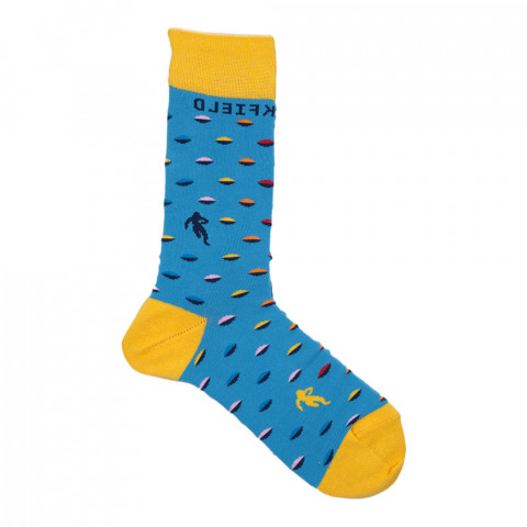 Chaussettes turquoise à motifs ballon