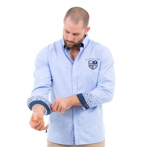 Chemise homme bleu rugby