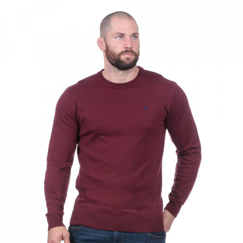 Pull essentiel bordeaux