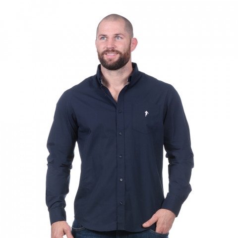 Chemise rugby essentiel bleu marine