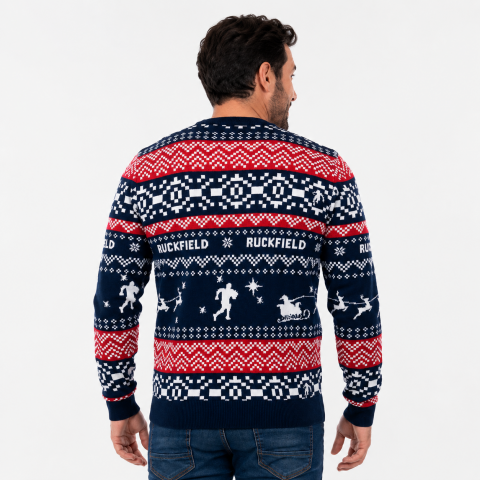 Pull de Noël Ruckfield bleu marine