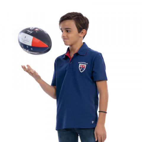 Polo bleu moyen Test match Ruckfield enfant