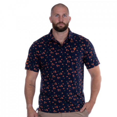 Polo bleu marine Ruckfield flowers of rugby