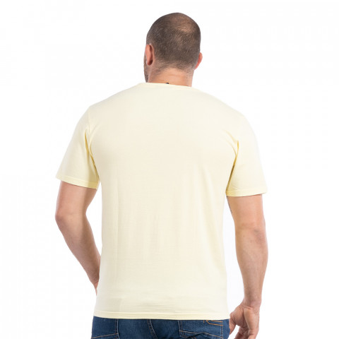 T-shirt basique Col V jaune