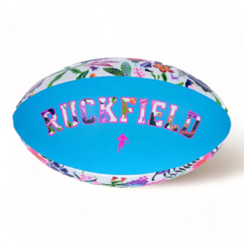 Ballon de rugby Ruckfield Tropical blanc