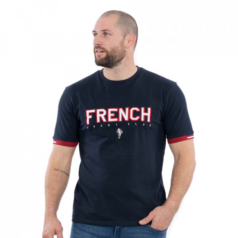 T-shirt Ruckfield à manches courtes French Rugby Club bleu marine