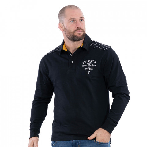 Polo Ruckfield long sleeve Maori black