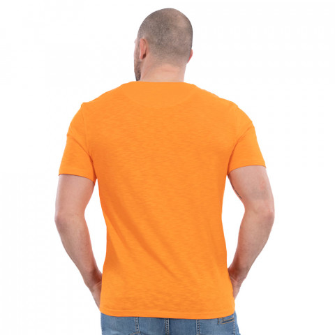 T-shirt Ruckfield orange short sleeve Flower of Rugby