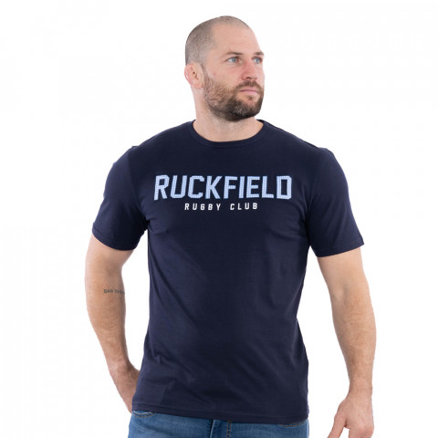 T-shirt Ruckfield à manches courtes Rugby Vichy bleu marine