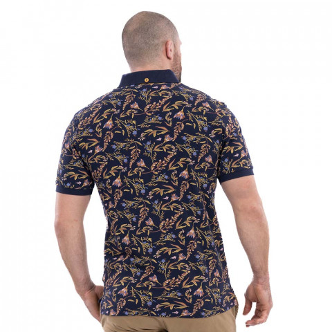 Ruckfield short sleeve Fall Rugby d’Automne themed polo navy blue