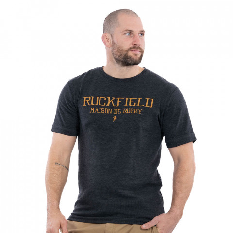 T-shirt Ruckfield à manches courtes Maison de Rugby noir