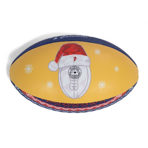 Ballon de rugby Ruckfield Noël bleu marine