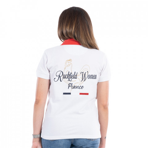 Women's Ruckfield short-sleeved polo shirt French Rugby Club white