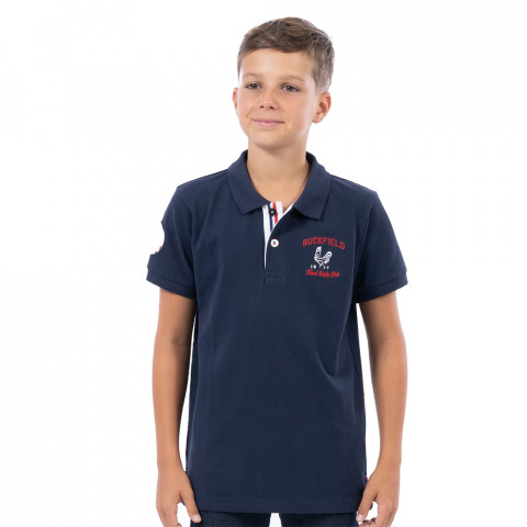 Ruckfield children's polo shirt, short-sleeved, navy blue