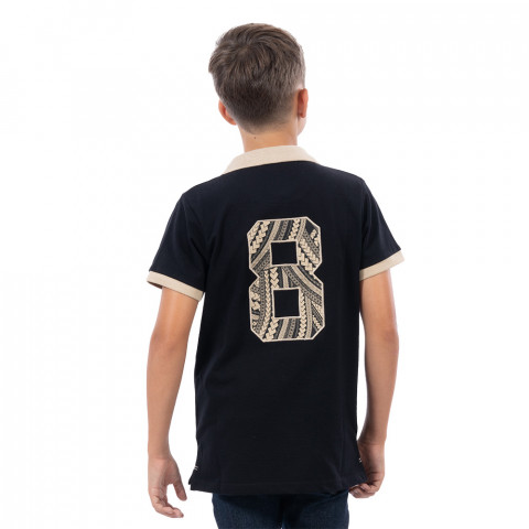 Ruckfield children's short-sleeved polo shirt maori black